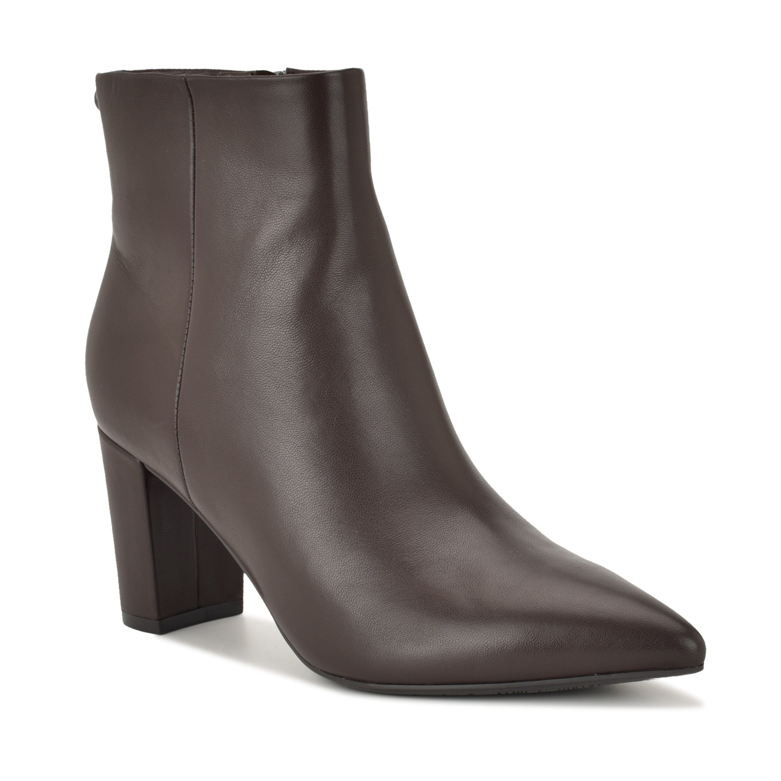Lorela 9X9 Block Heel Leather Booties - Image 2