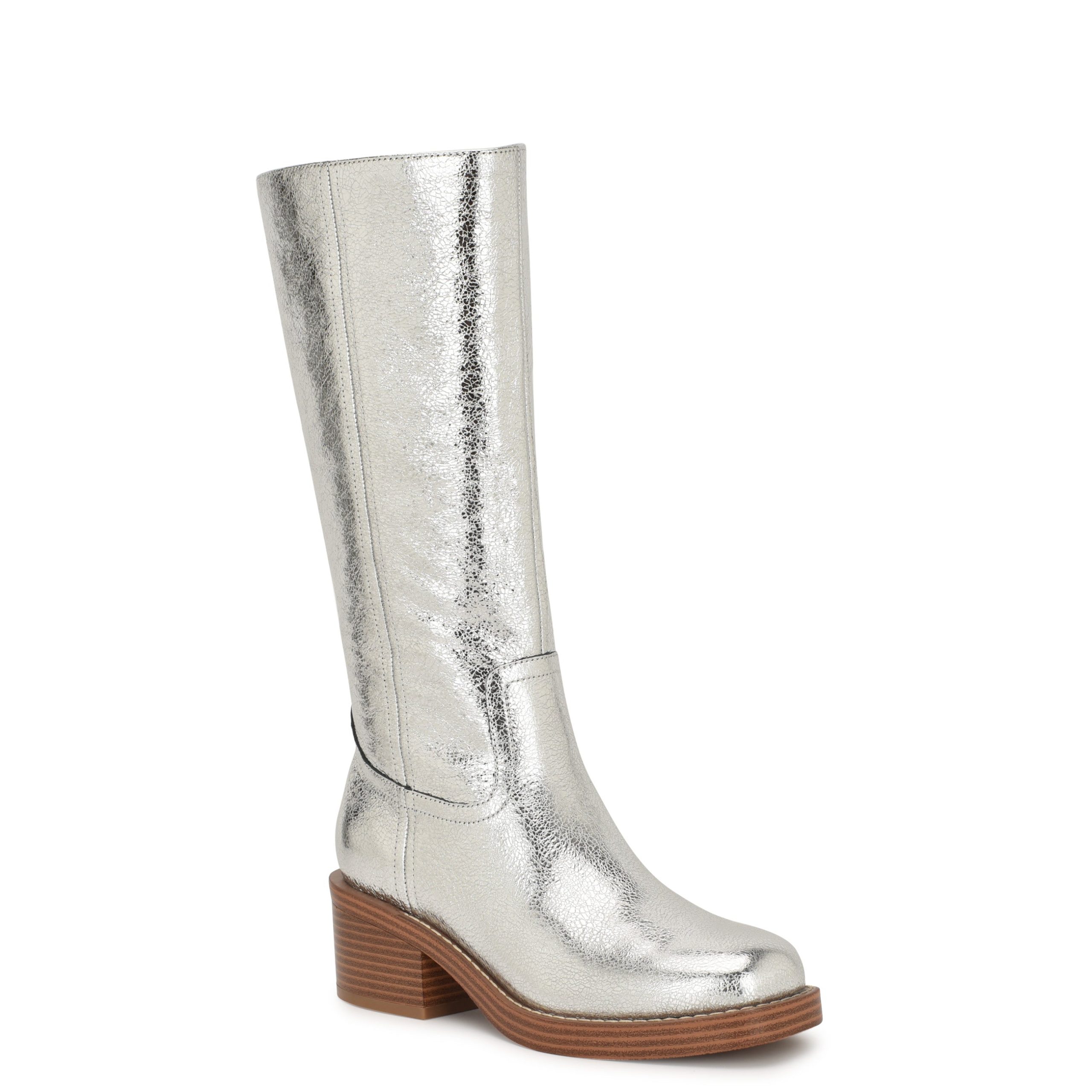 Broklyn Block Heel Casual Leather Boots - Image 2