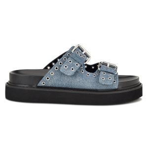 Eleny Buckle Slide Sandals