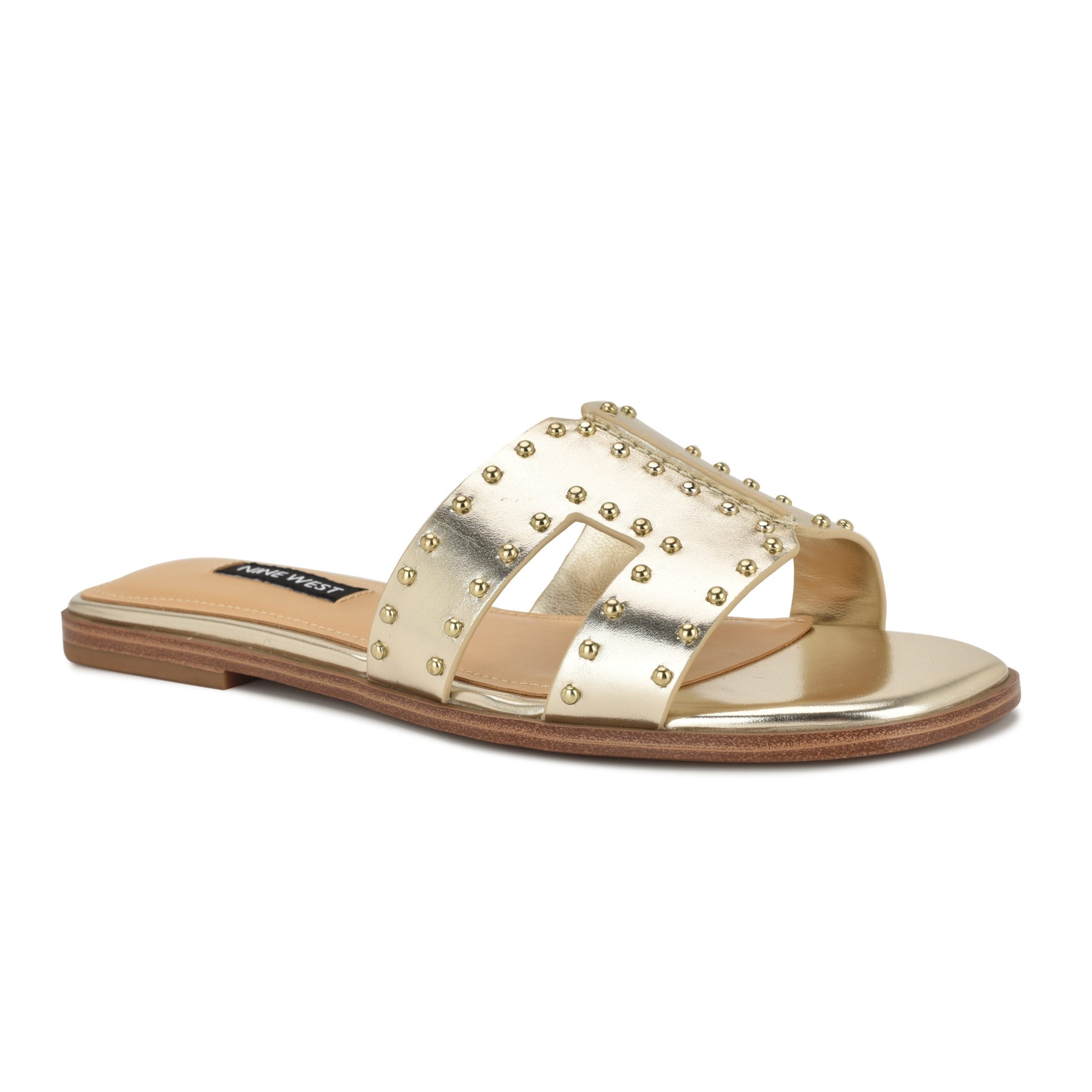 Giny Slip-On Flat Studded Sandals - Image 2