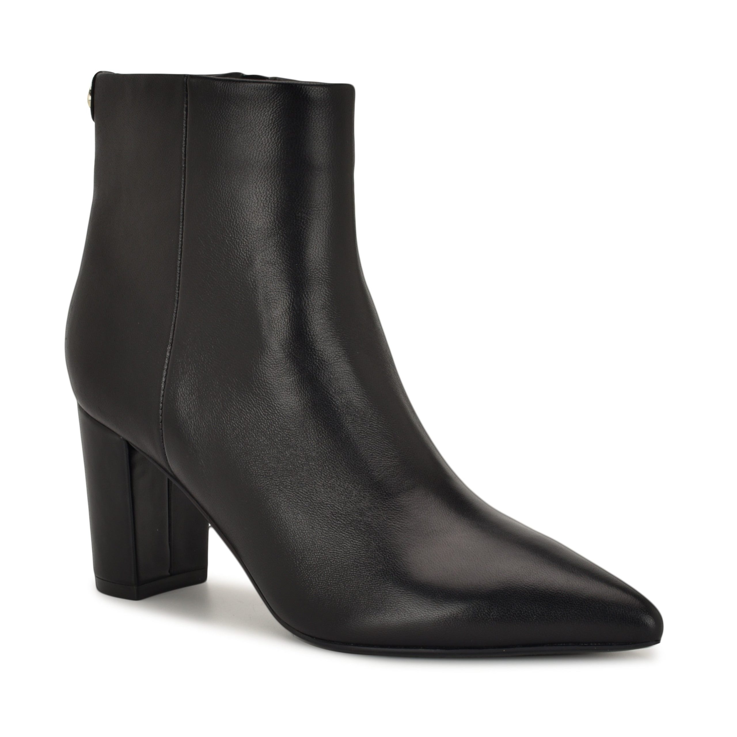 Lorela 9X9 Block Heel Leather Booties - Image 2