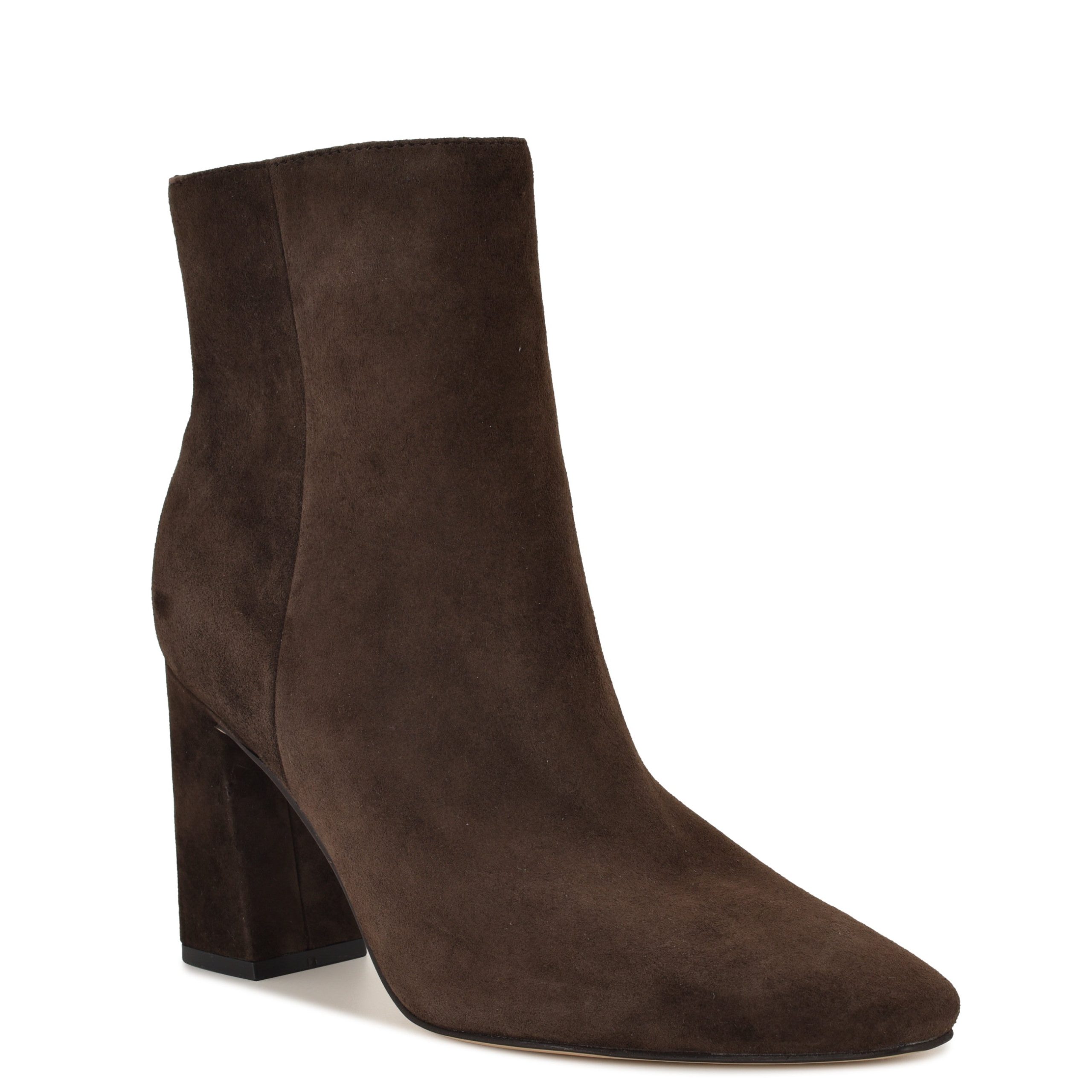 Reraye Block Heel Ankle Leather Booties - Image 2