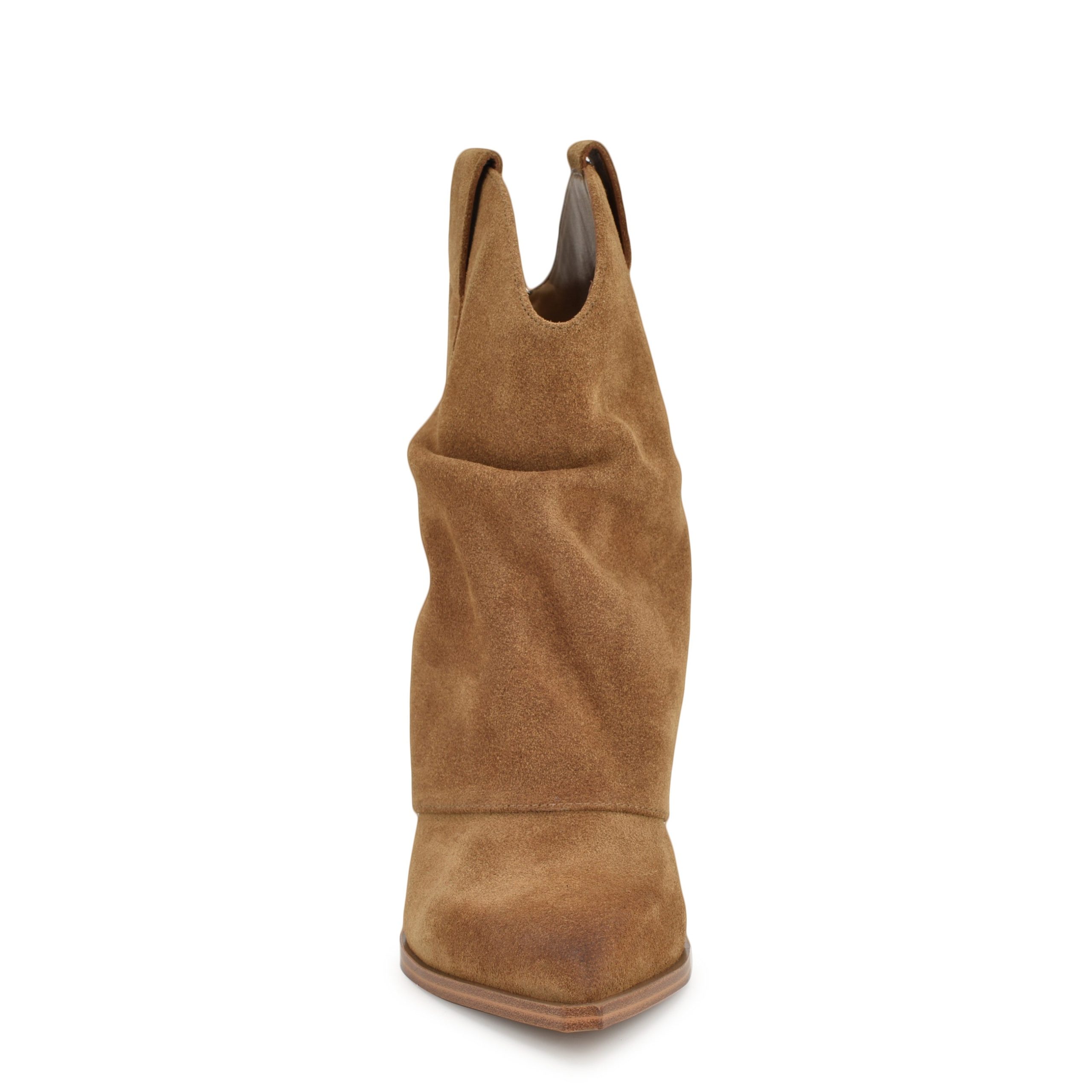 Waxel Foldover Western Leather Booties - Image 3