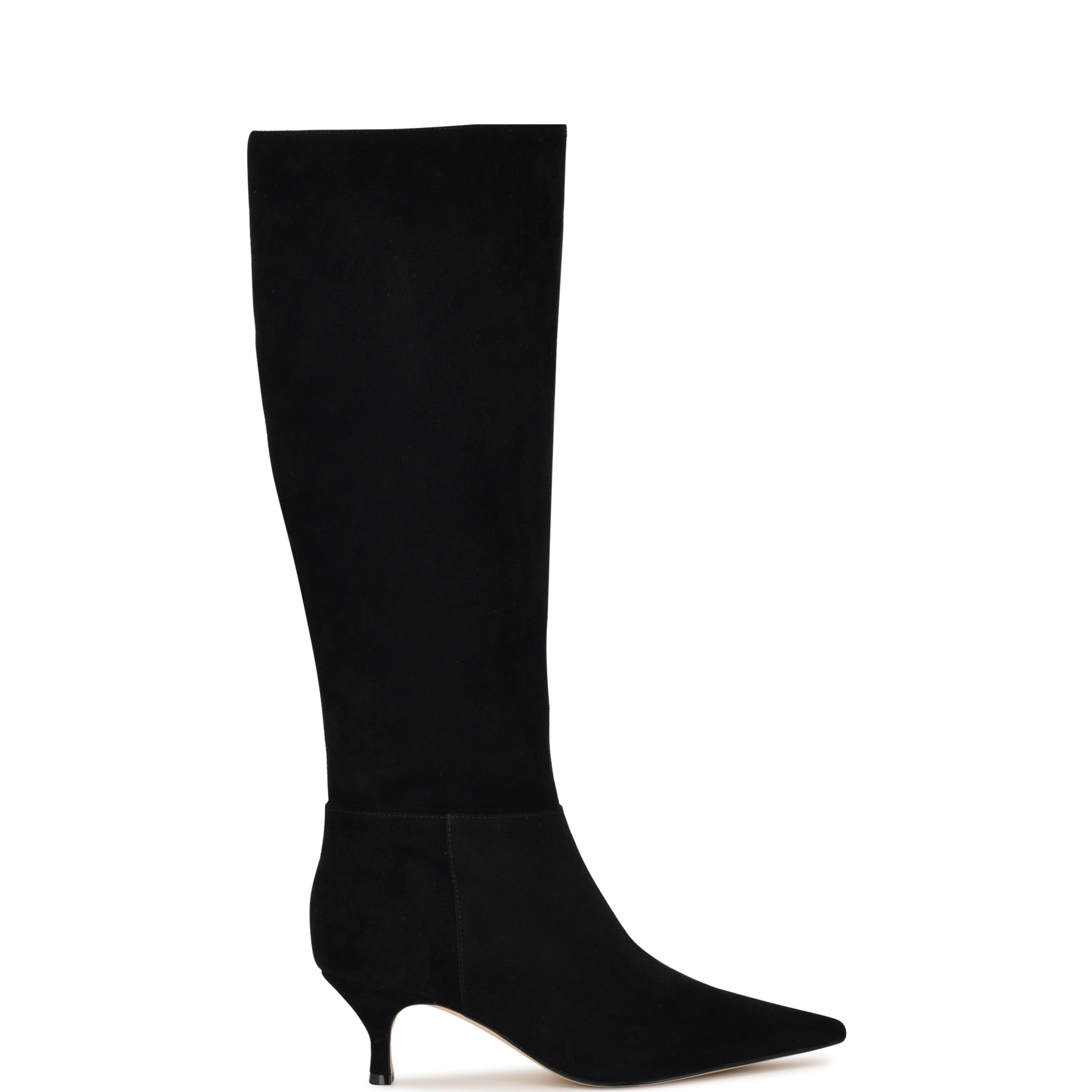 Somas Kitten Heel Knee High Leather Boots