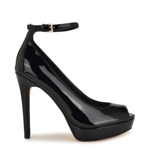 Hinko Peep Toe Platform Pumps