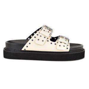 Eleny Buckle Slide Sandals