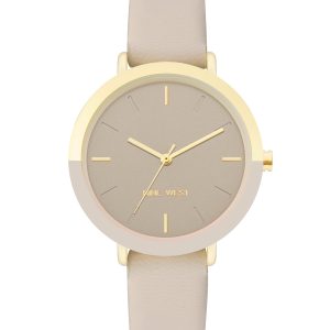 Two-Tone Bezel Strap Watch