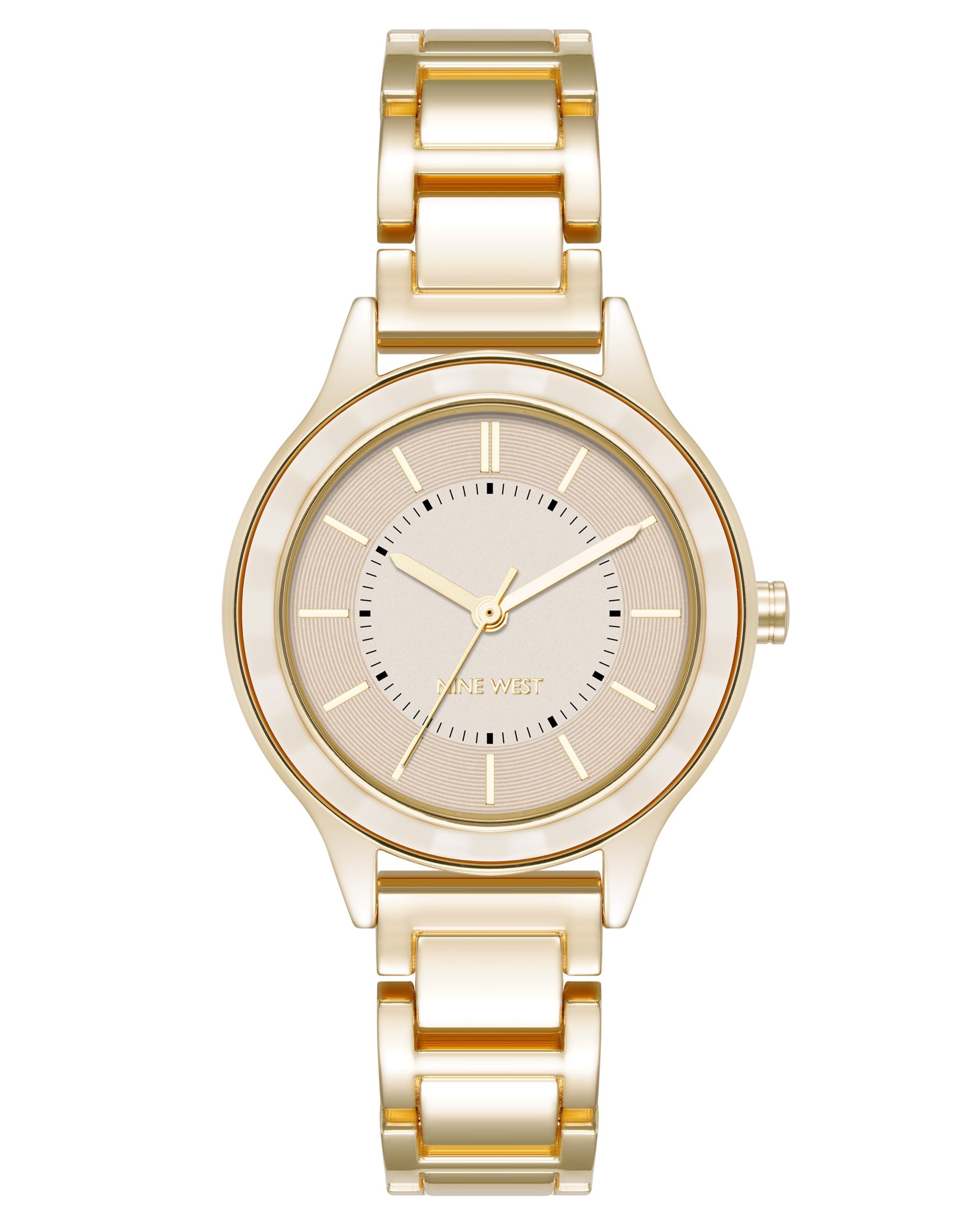 Textured Bezel Bracelet Watch