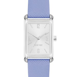 Saffiano Strap Rectangular Watch