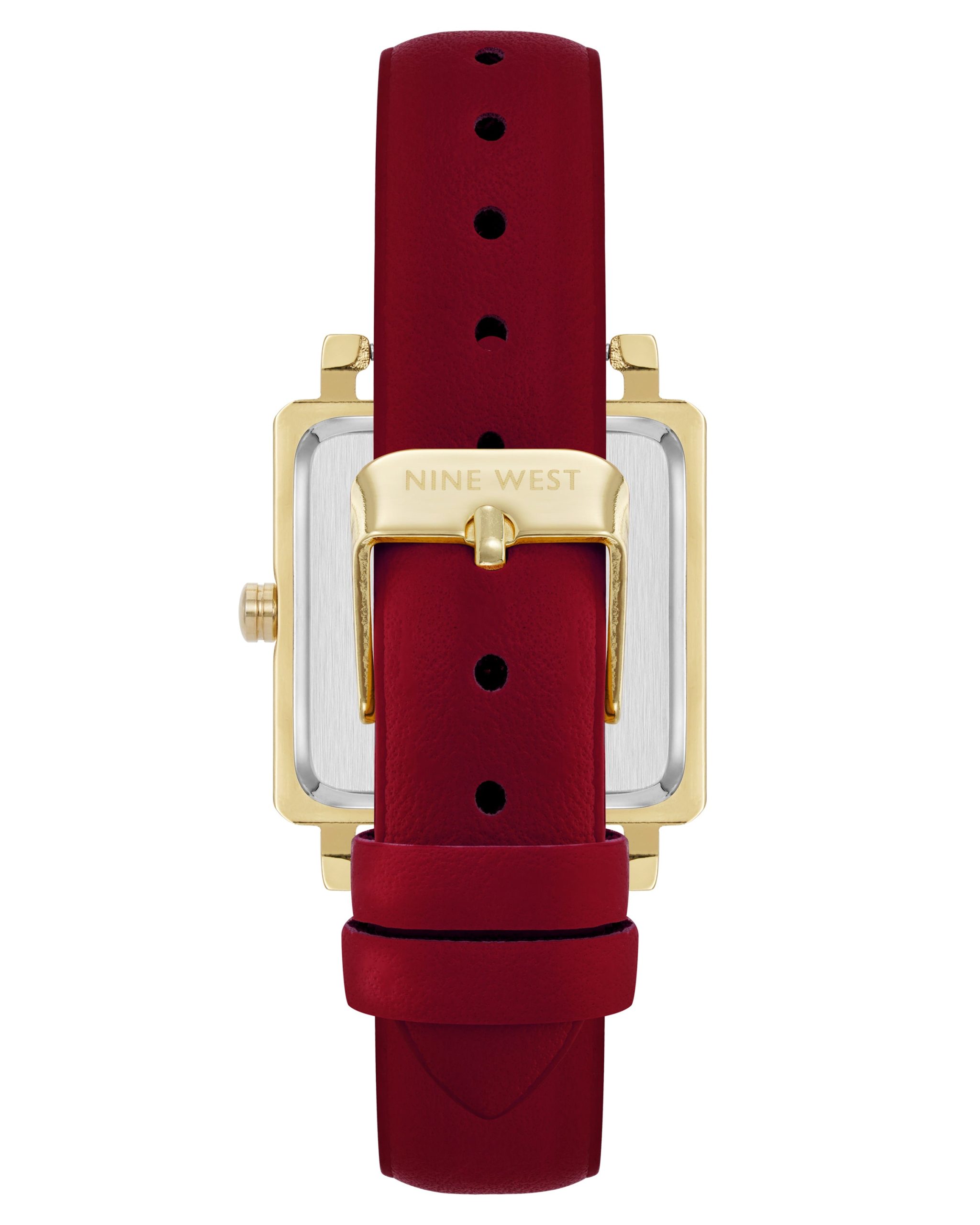Square Strap Watch with Crystal Accents - Image 2