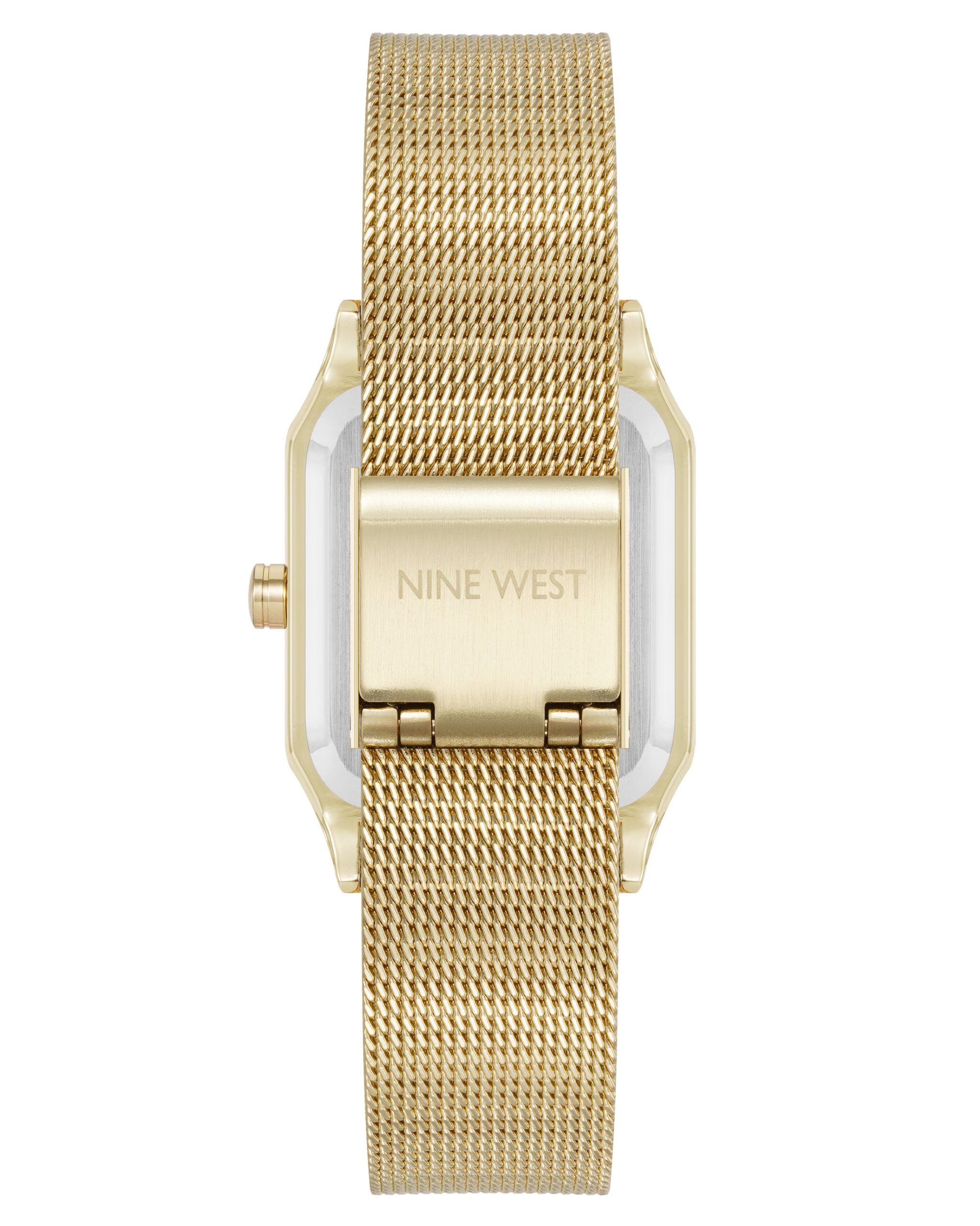 Octagonal Case Mesh Bracelet Watch - Image 2