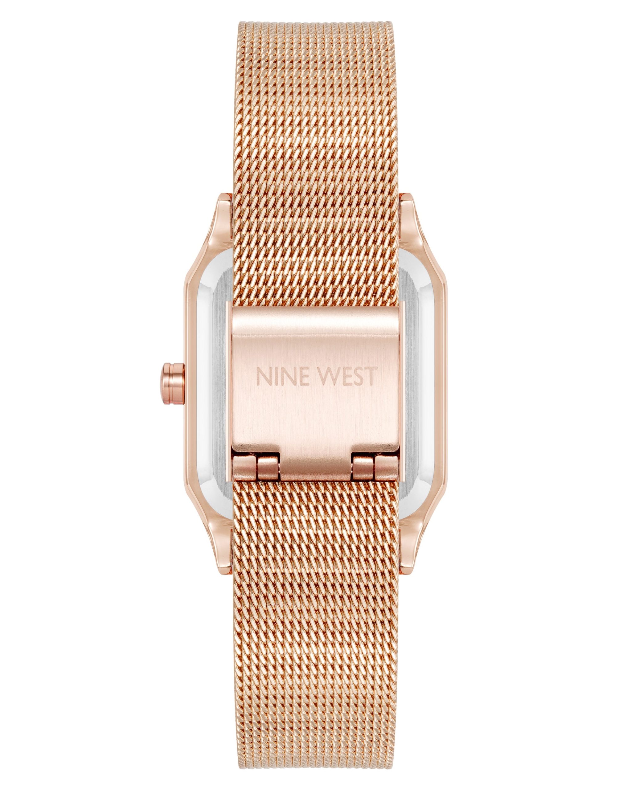 Octagonal Case Mesh Bracelet Watch - Image 2