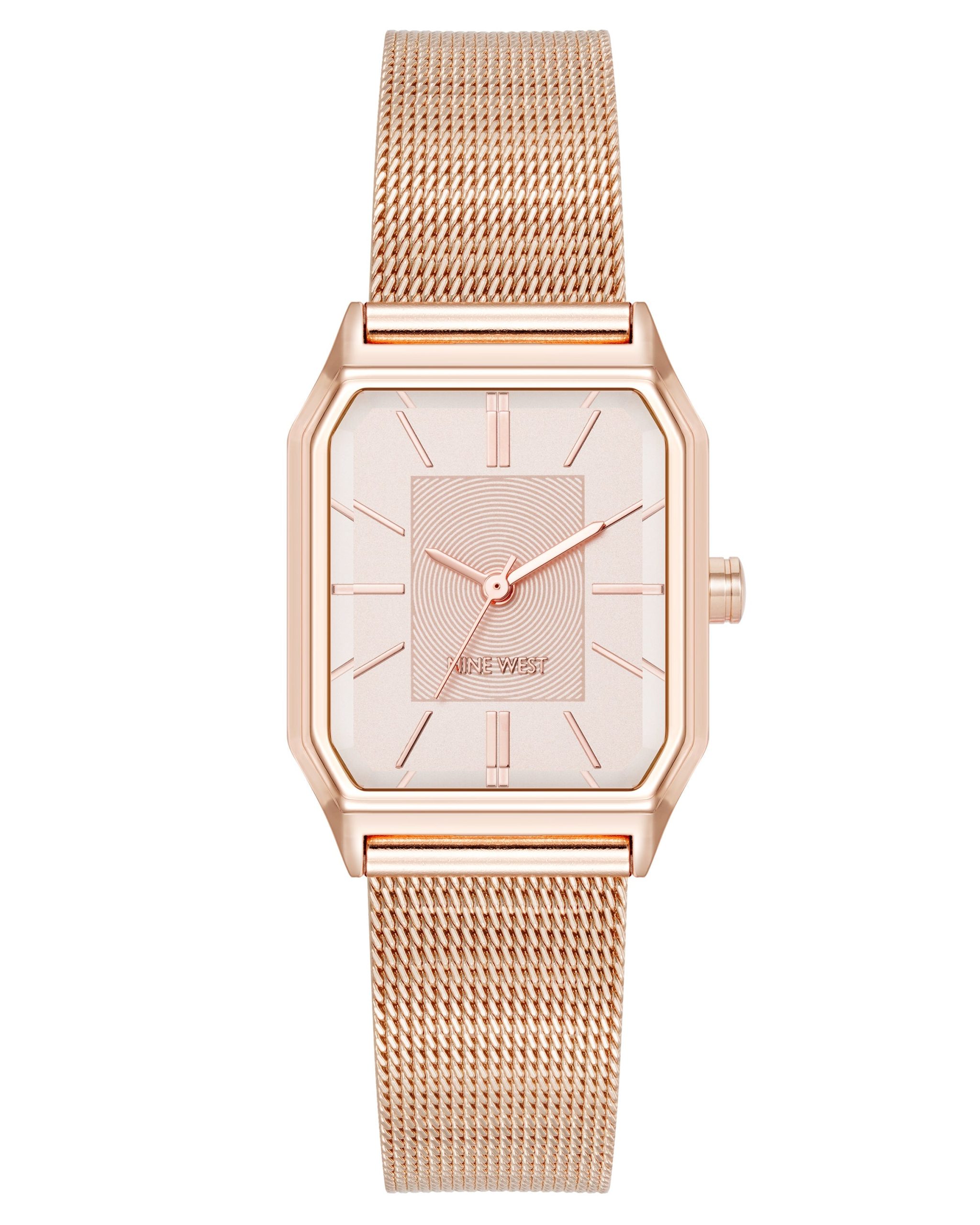 Octagonal Case Mesh Bracelet Watch
