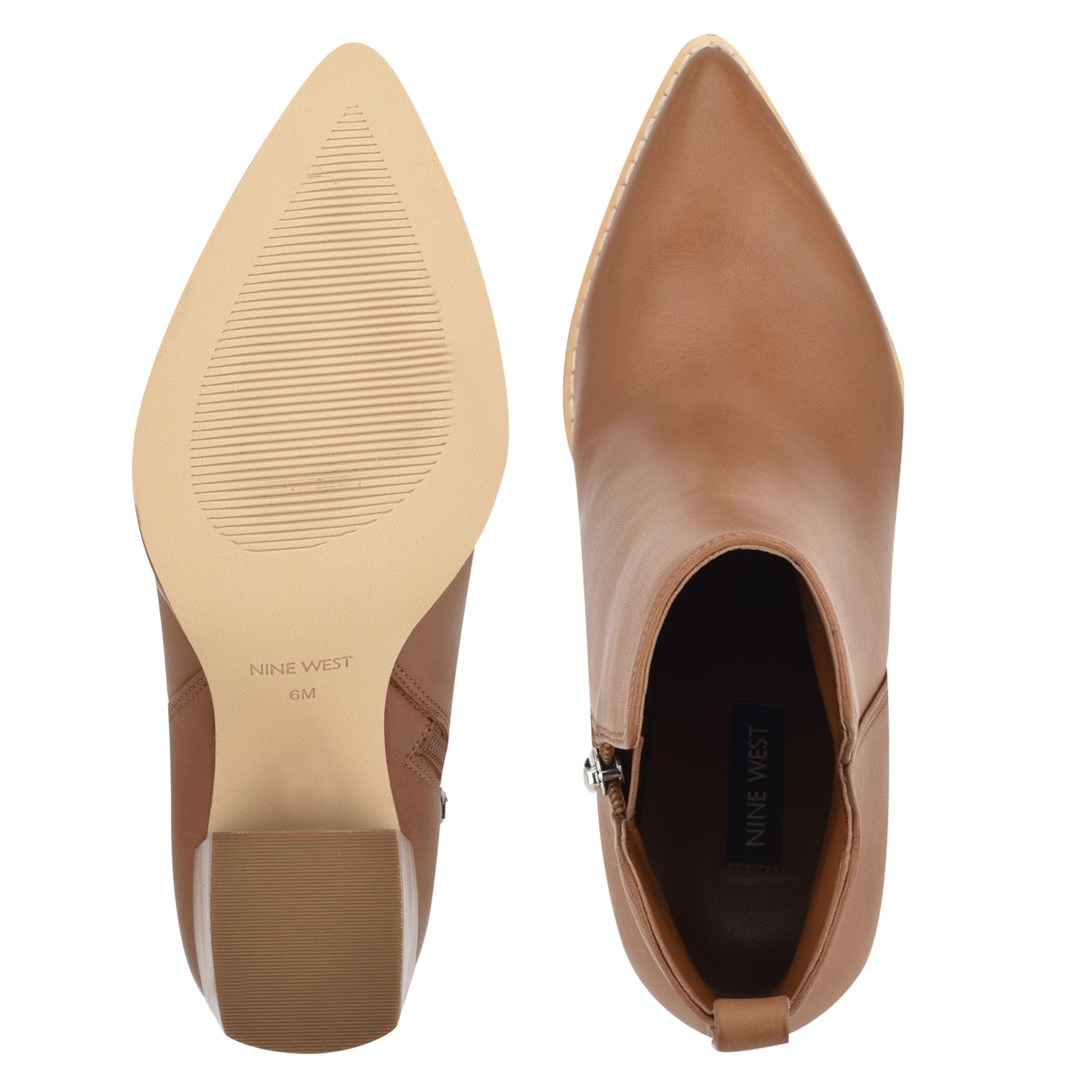 Birds Block Heel Leather Booties - Image 5