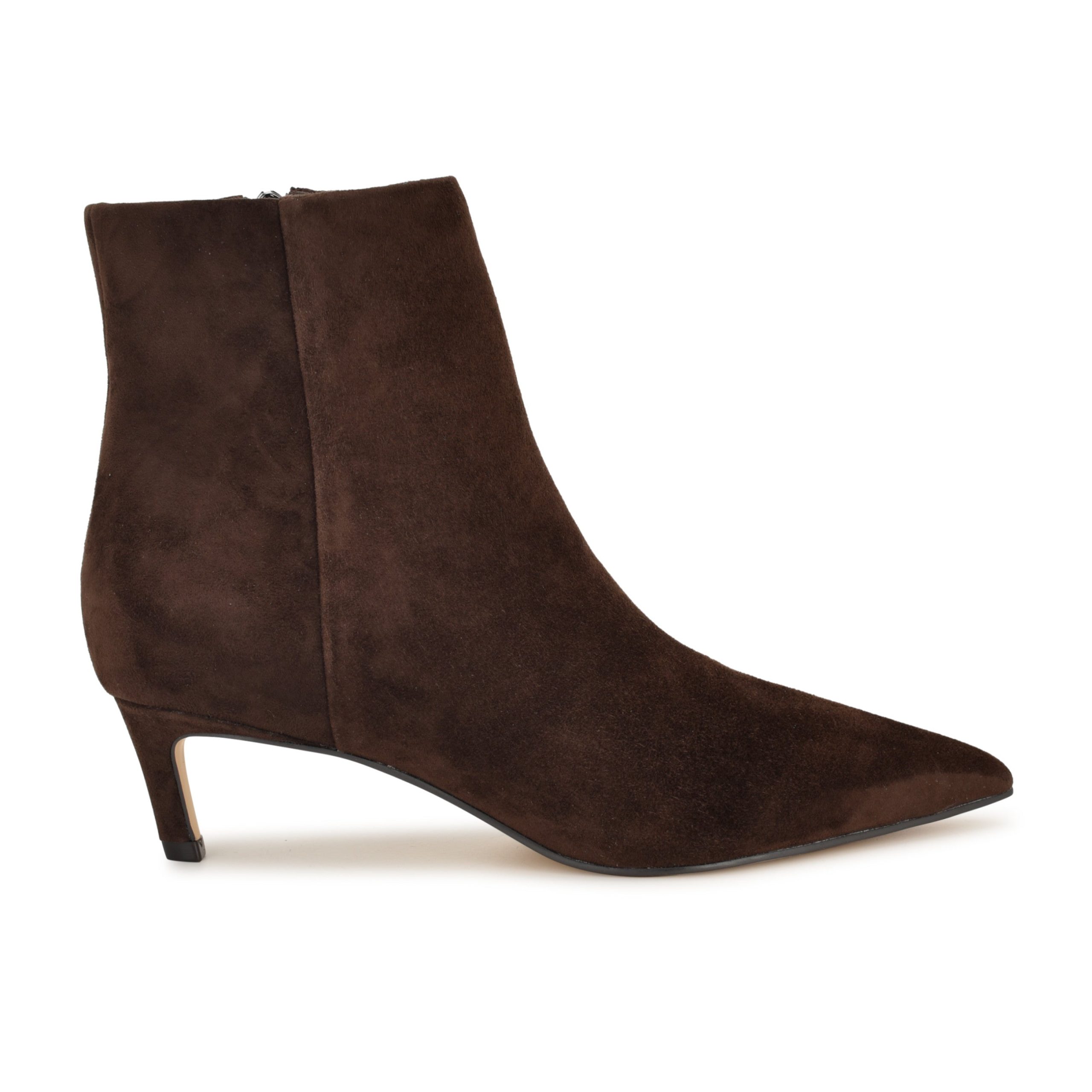 Brite Kitten Heel Ankle Leather Booties