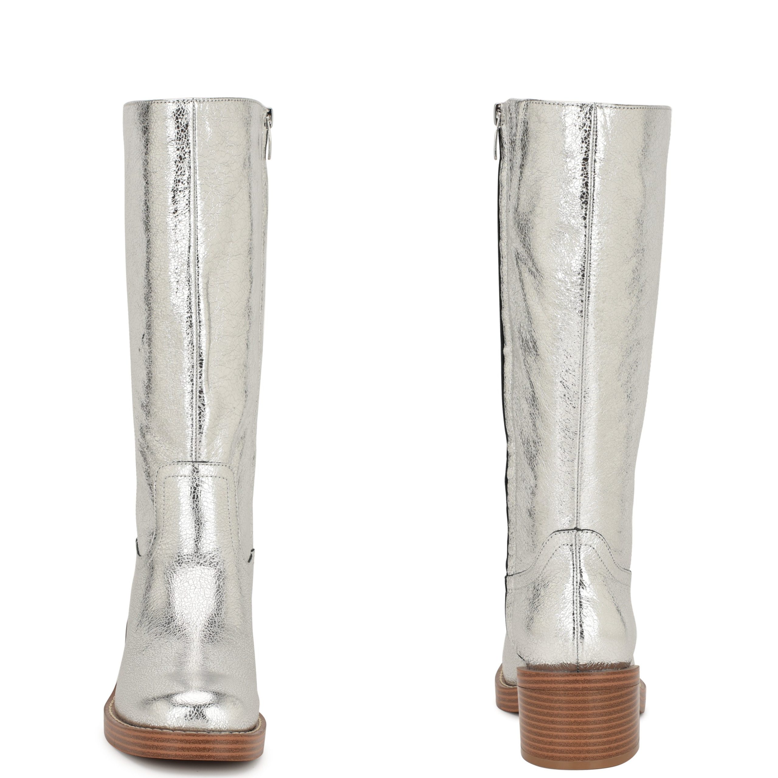 Broklyn Block Heel Casual Leather Boots - Image 5