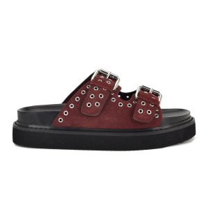 Eleny Buckle Slide Sandals