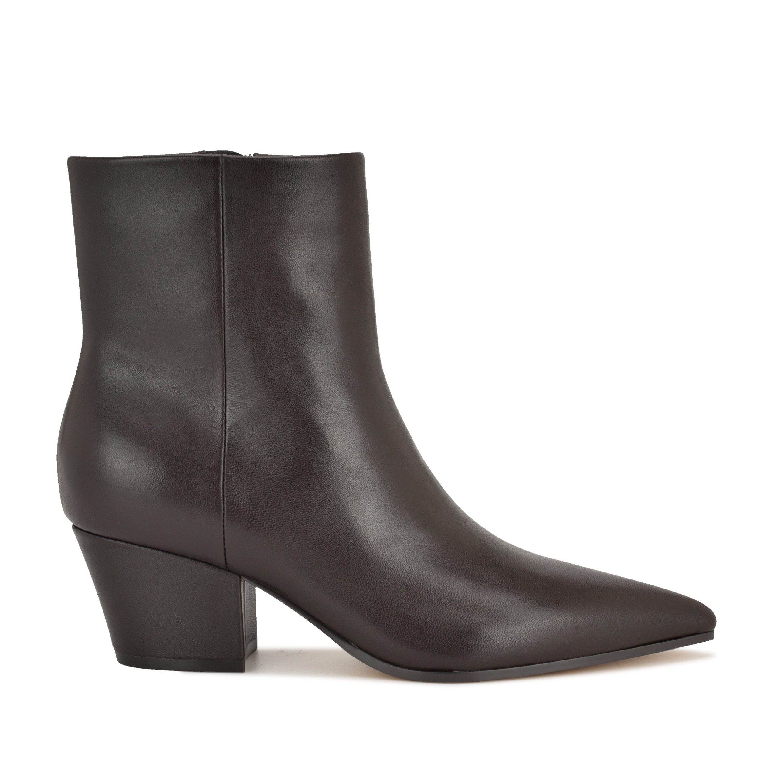 Savie Block Heel Ankle Leather Booties