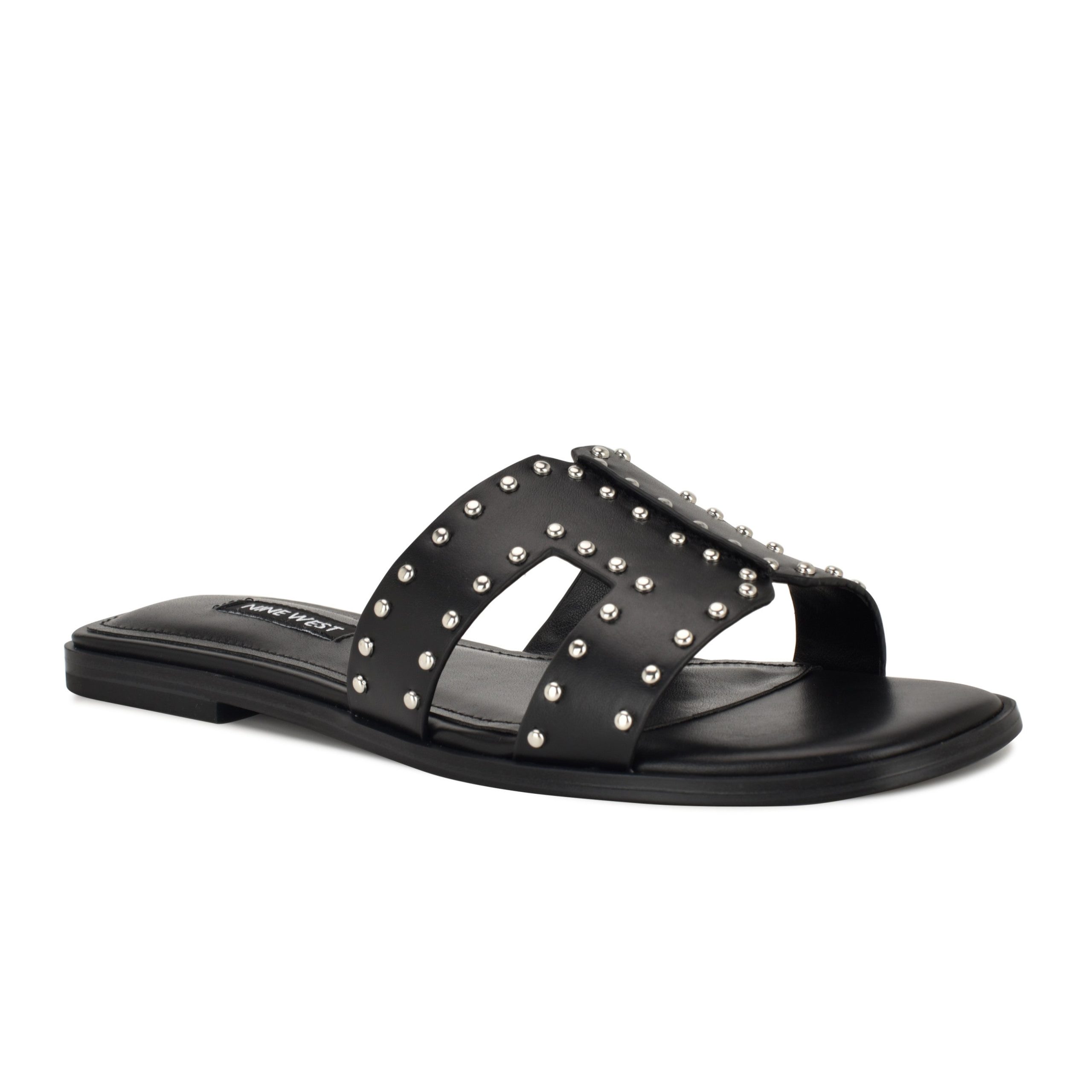Giny Slip-On Flat Studded Sandals - Image 2