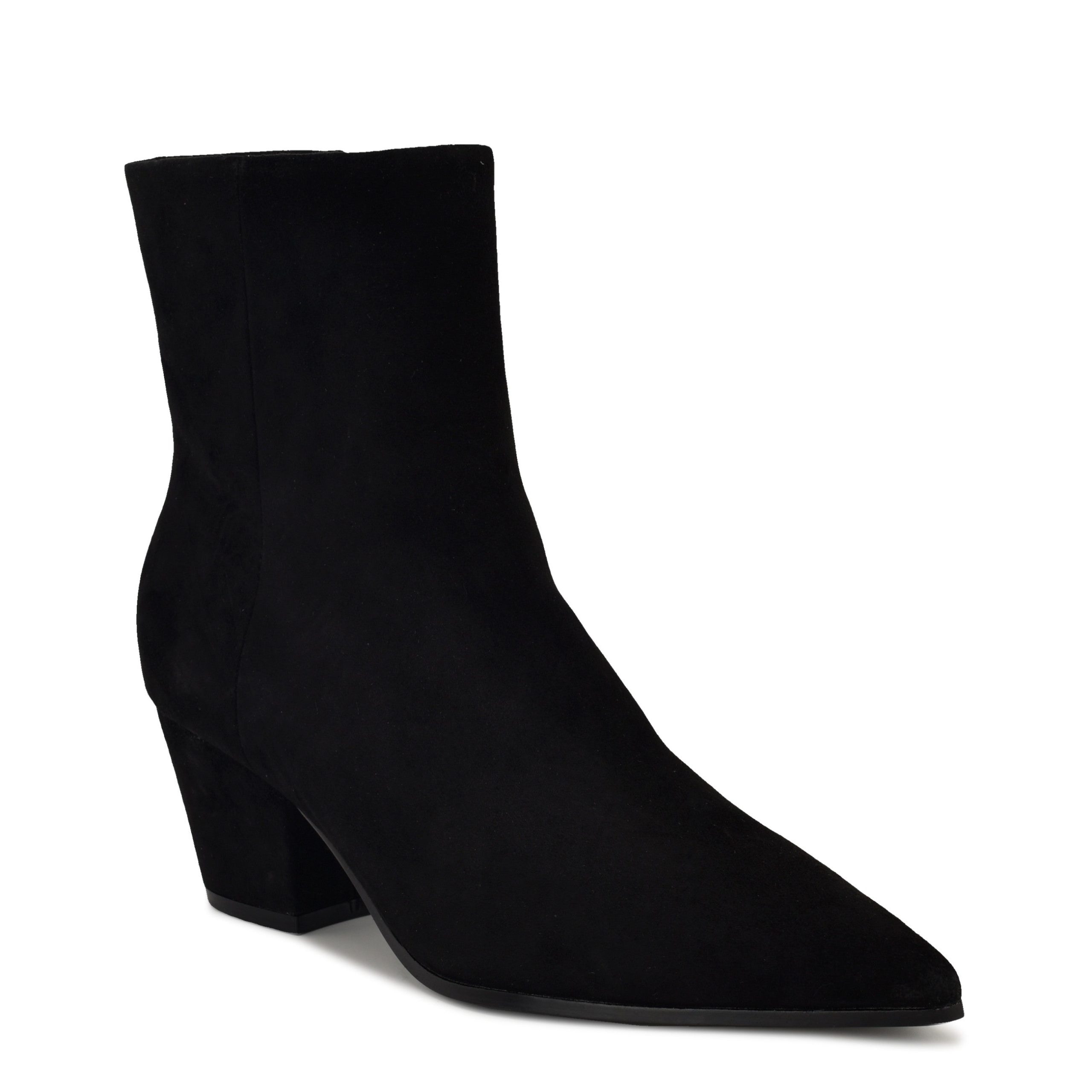Savie Block Heel Ankle Leather Booties - Image 2