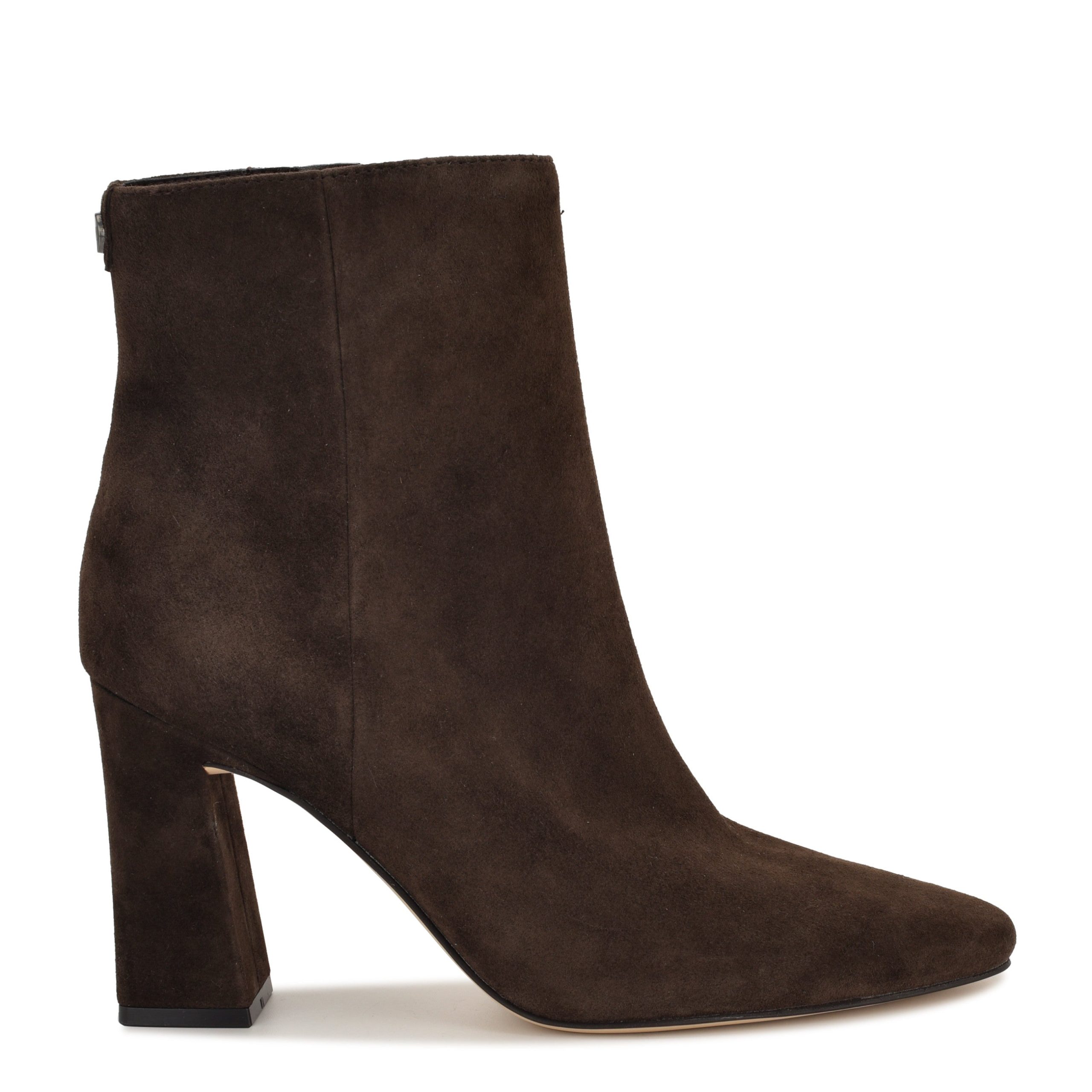 Reraye Block Heel Ankle Leather Booties