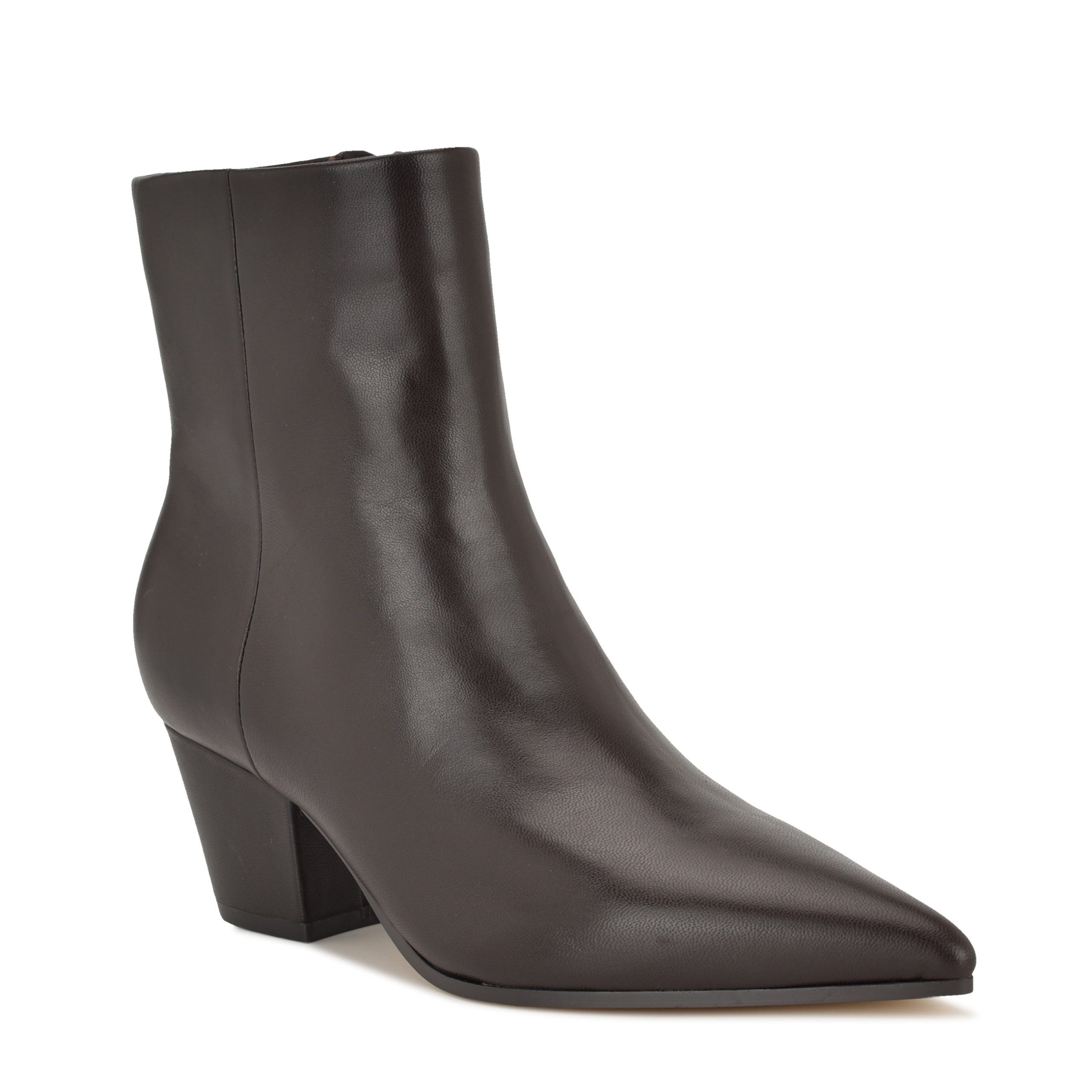 Savie Block Heel Ankle Leather Booties - Image 2